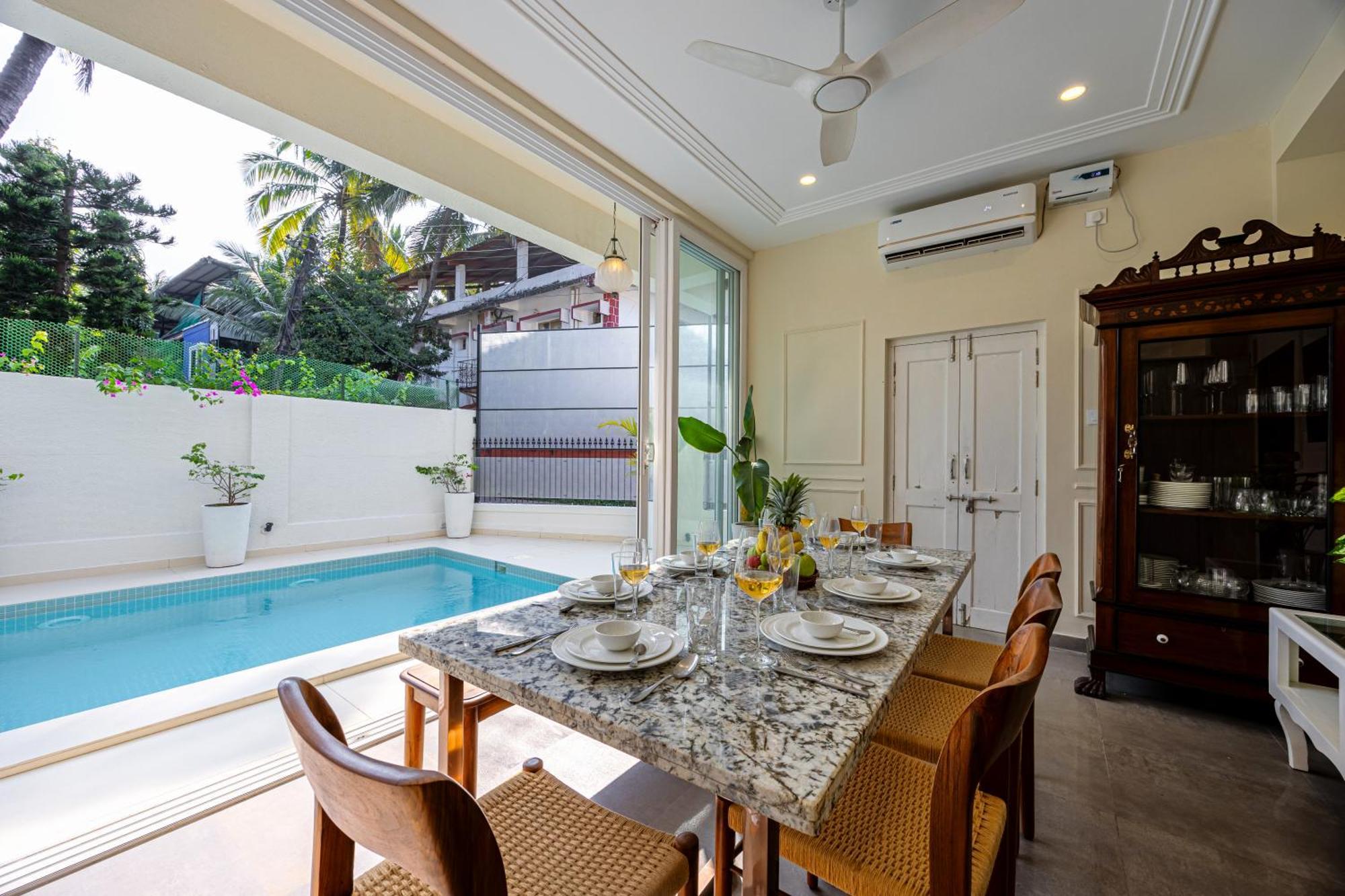 Elivaas 4 Bhk Villa Near Beach With Private Pool & Bar - Casa Boa Vida Кандолім Екстер'єр фото