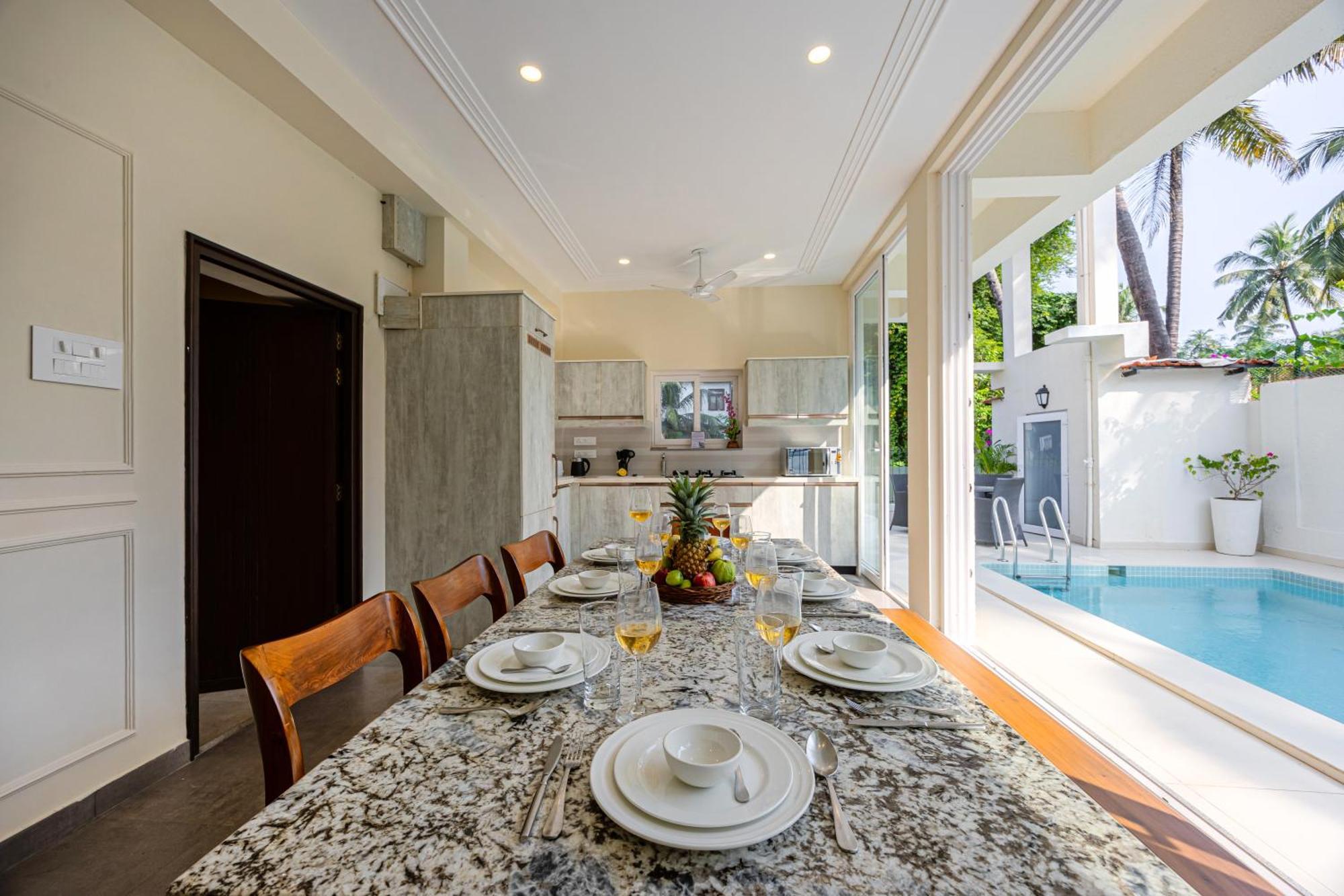 Elivaas 4 Bhk Villa Near Beach With Private Pool & Bar - Casa Boa Vida Кандолім Екстер'єр фото